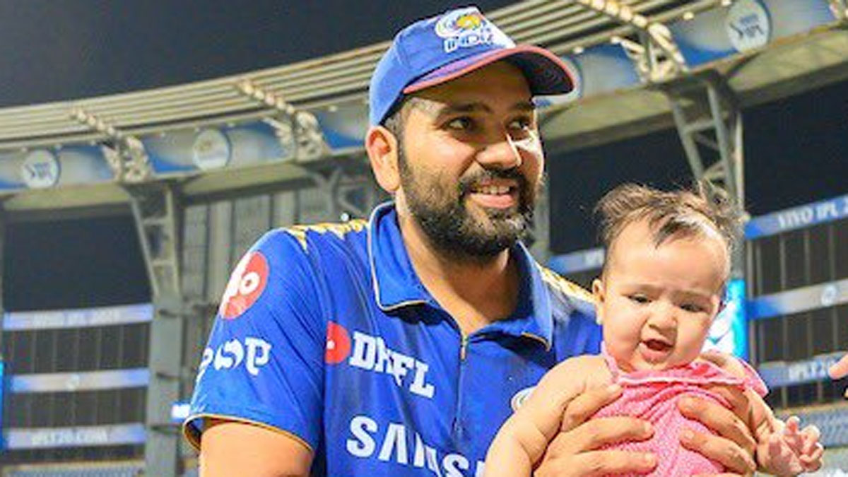 IPL 2021: Rohit Sharma’s daughter shows how her father plays pull shot